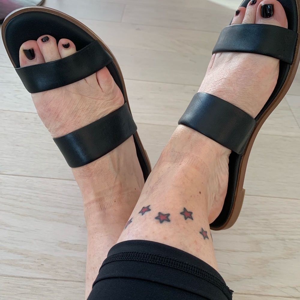 ❤️Womens Cole Hann Black Leather Slide SZ 8